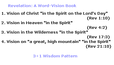 Rev. Justin Lee Marple, Niagara Presbyterian Church, Formal Structure of Revelation, Wisdom 3+1 Pattern of Visions