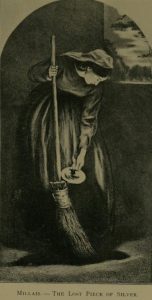 Engraving by John Everett Millais - Heroines of the Bible in Art / Clara Erskine Clement .- pub. 1900 Victoria and Albert Museum: Finding Information on Prints and Printmakers Available on Wikipedia (clean house to find lost coin parable)