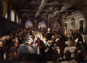 Jacopo Tintoretto - Marriage at Cana, 1561 available from wikipedia, for sermon on the best wine (foreshadowed by John 2) and the worst wine in Rev 19