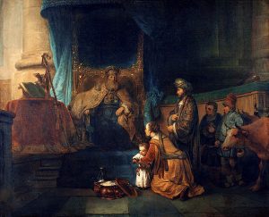 Gerbrand van den Eeckhout - Anna toont haar zoon Samuël aan de priester Eli ("Hannah presenting her son Samuel to the priest Eli") Available from wikipedia